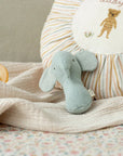 Dusty Blue Elephant Rattle - Annie & Flora