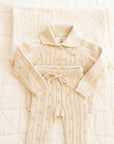Pointelle Knit Blanket in Sugar - Annie & Flora
