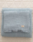 Powder Twin Waffle Blanket - Annie & Flora