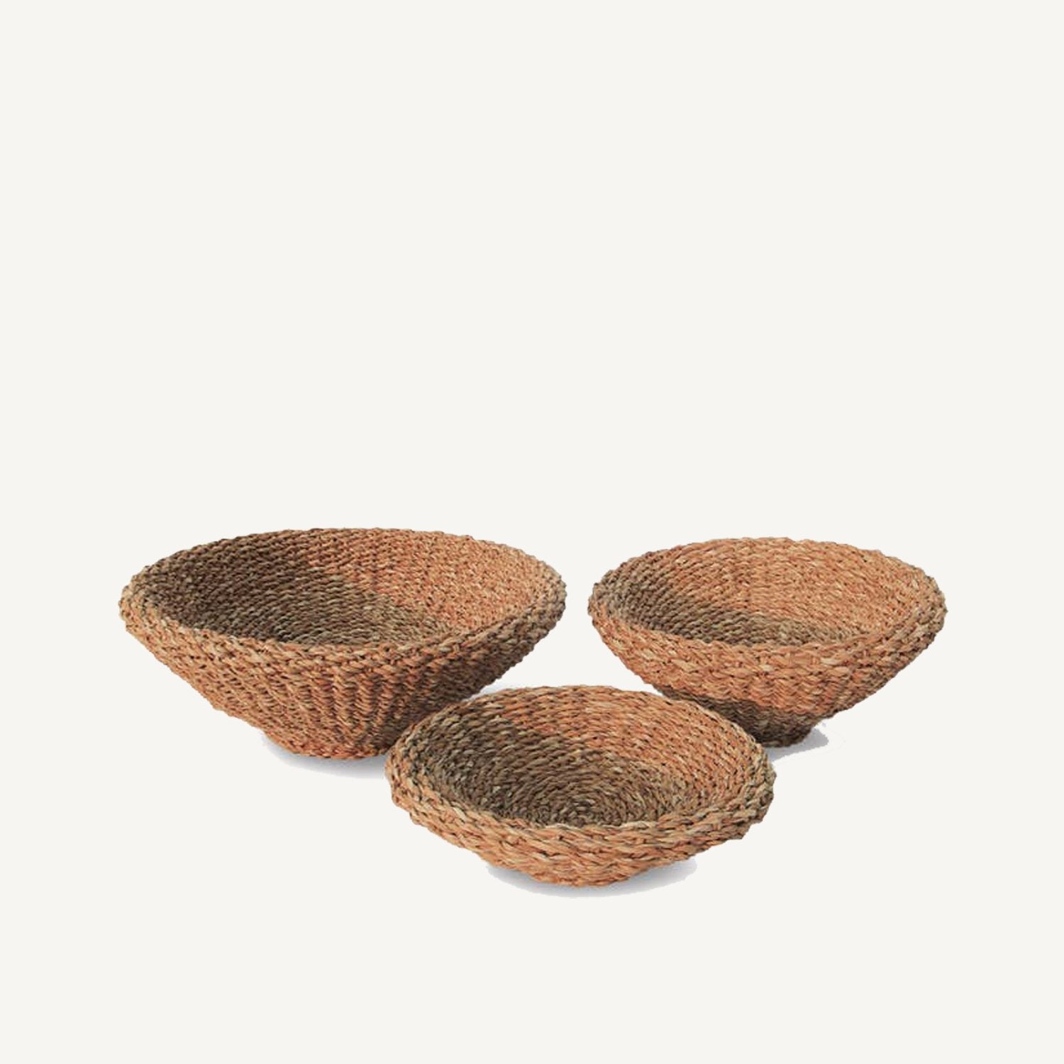 Seagrass Shallow Tapered Baskets Set of 3 - Annie & Flora