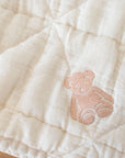 Teddy Embroidered Lovie in Petal - Annie & Flora