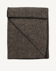 Wool Black Herringbone Throw - Annie & Flora