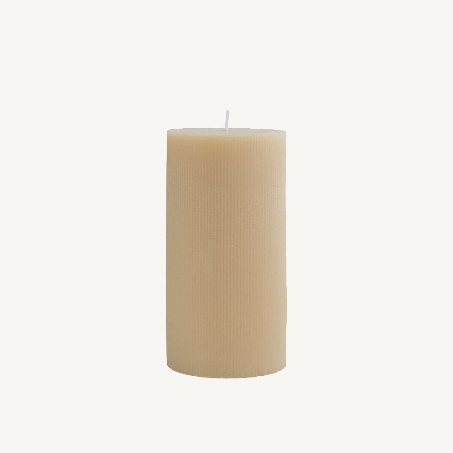 Pleated Pillar Candle - Annie &amp; Flora