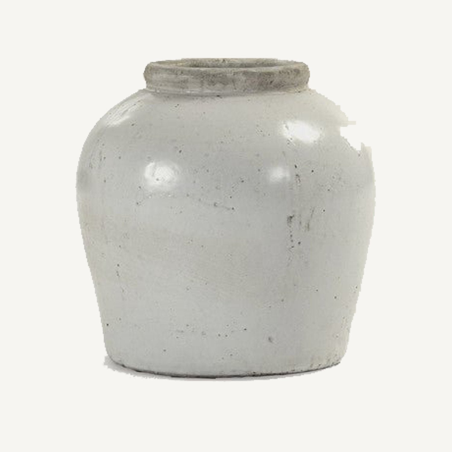 Stoneware Vase in White - Annie & Flora
