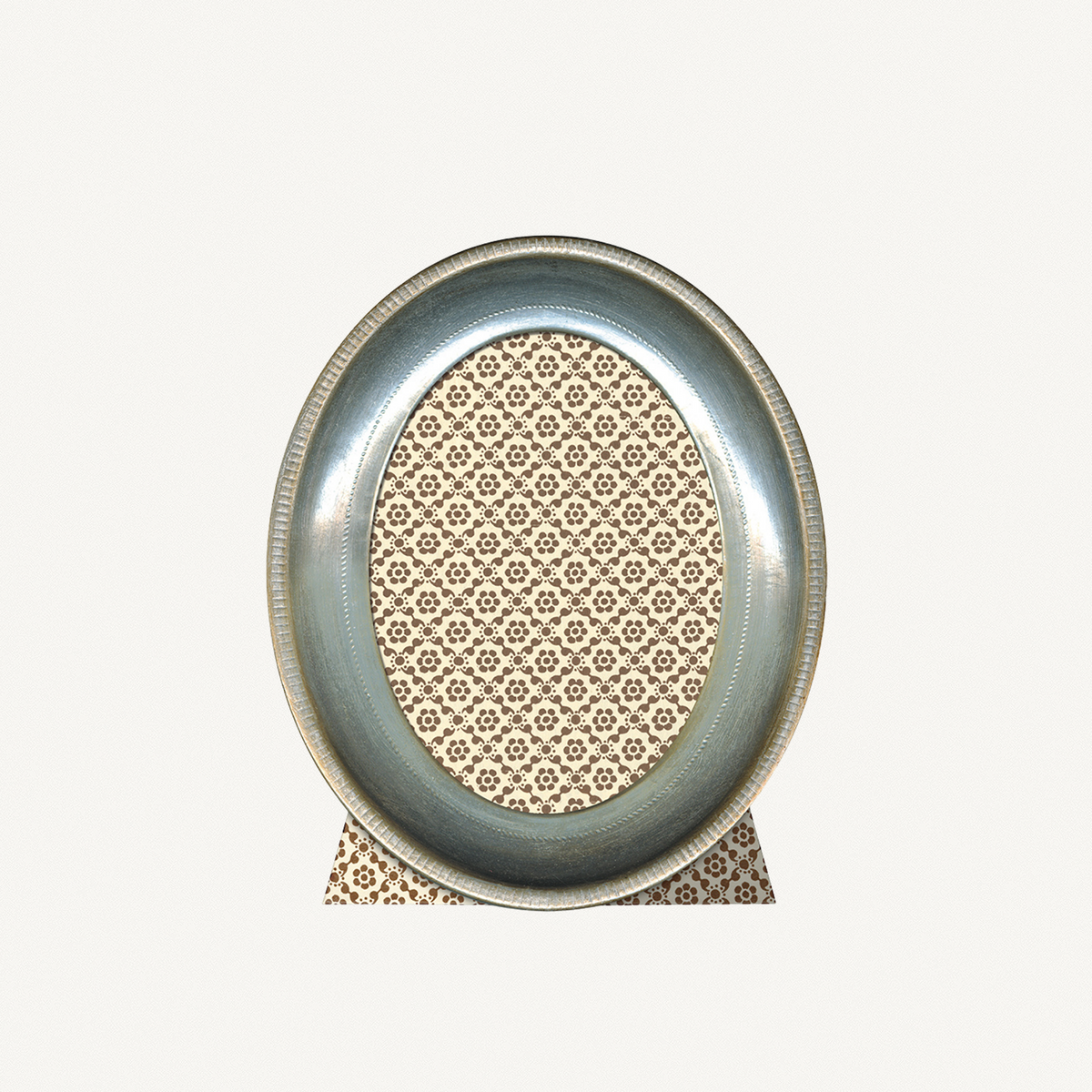 Oval Silver Leaf Frame