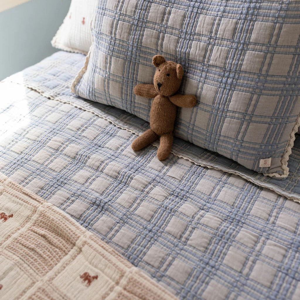 French Plaid Bluebelle Pillowcase