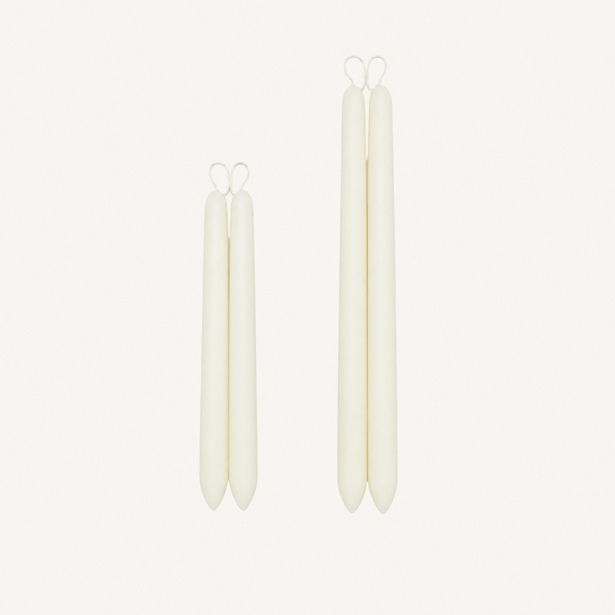 White Beeswax Taper Candles