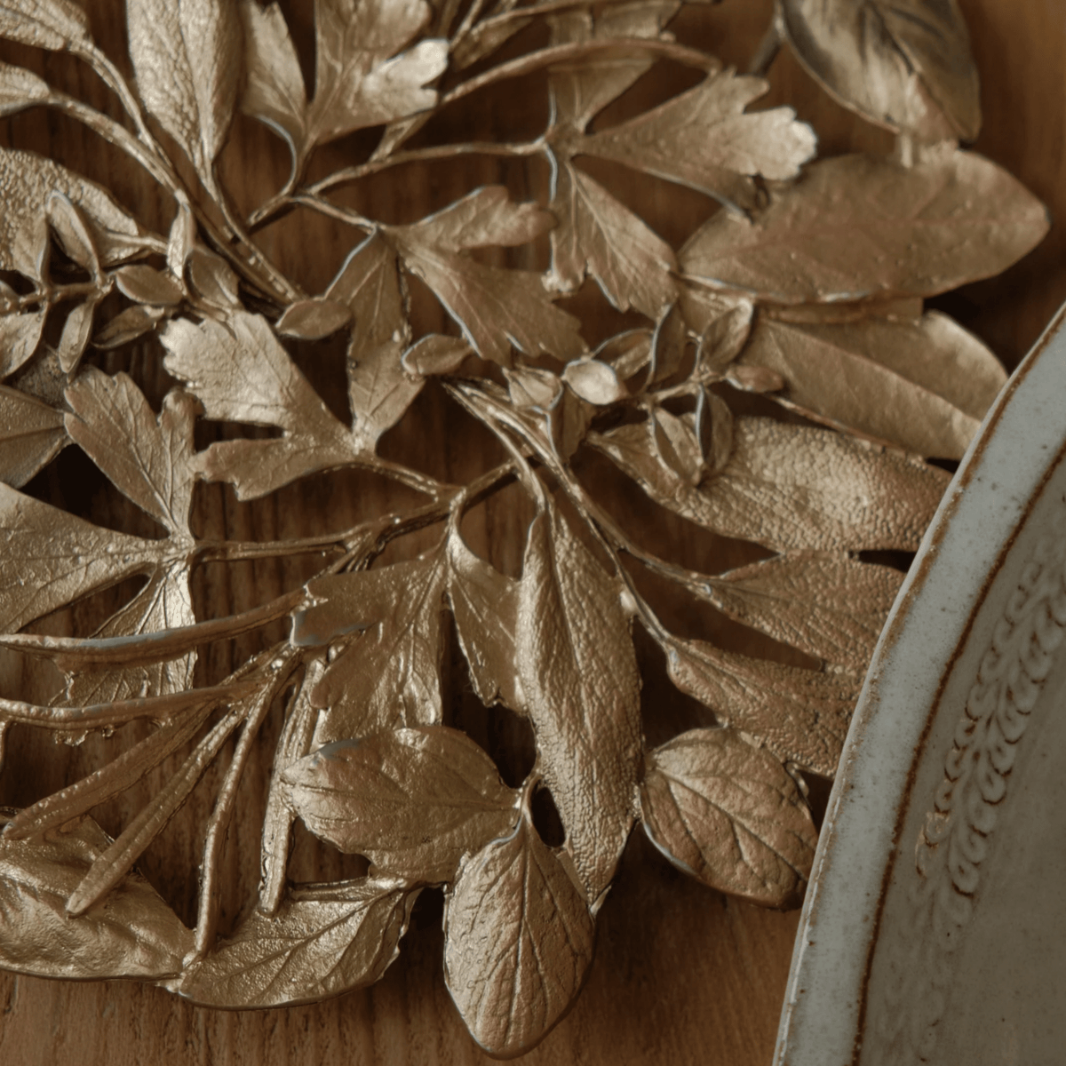 Antique Brass Herb Trivet - Annie & Flora