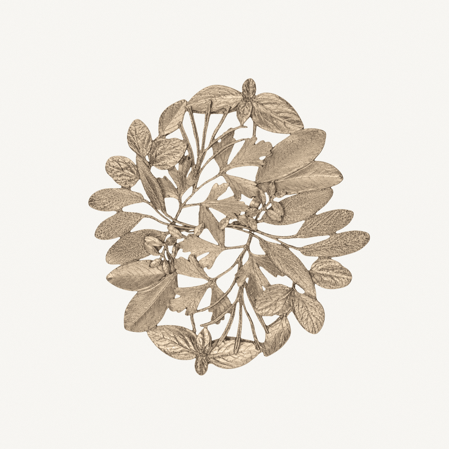 Antique Pewter Herb Trivet - Annie & Flora