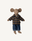 Brown Checked Shirt & Pants - Dad Mouse - Annie & Flora