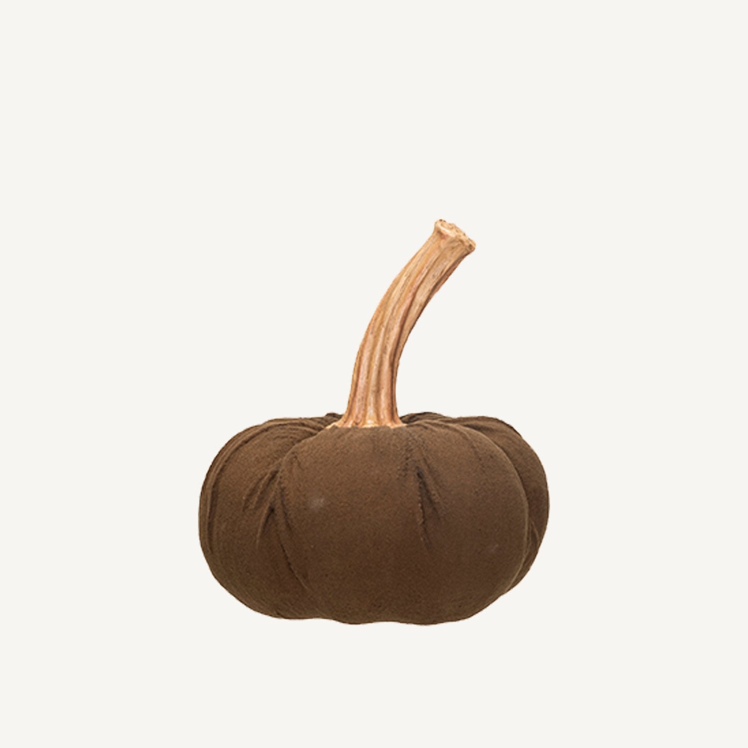 Brown Flocked Pumpkin - Annie &amp; Flora