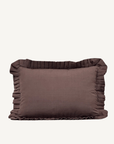 Brown Lumbar Ruffle Pillow - Annie & Flora