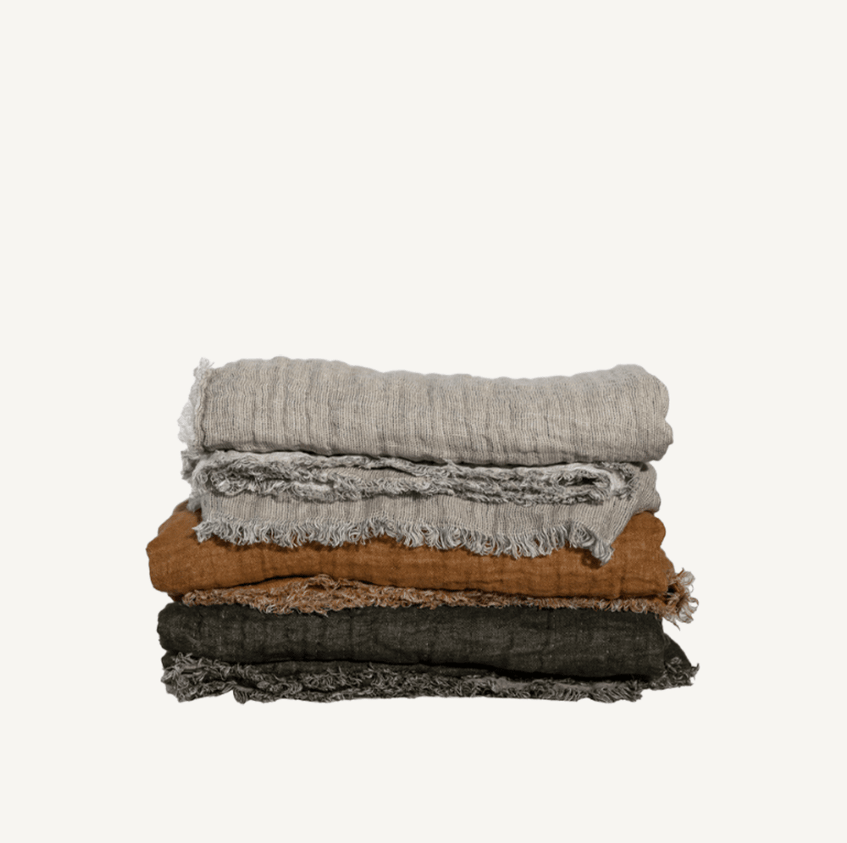Crush Double Linen Throw - Annie & Flora
