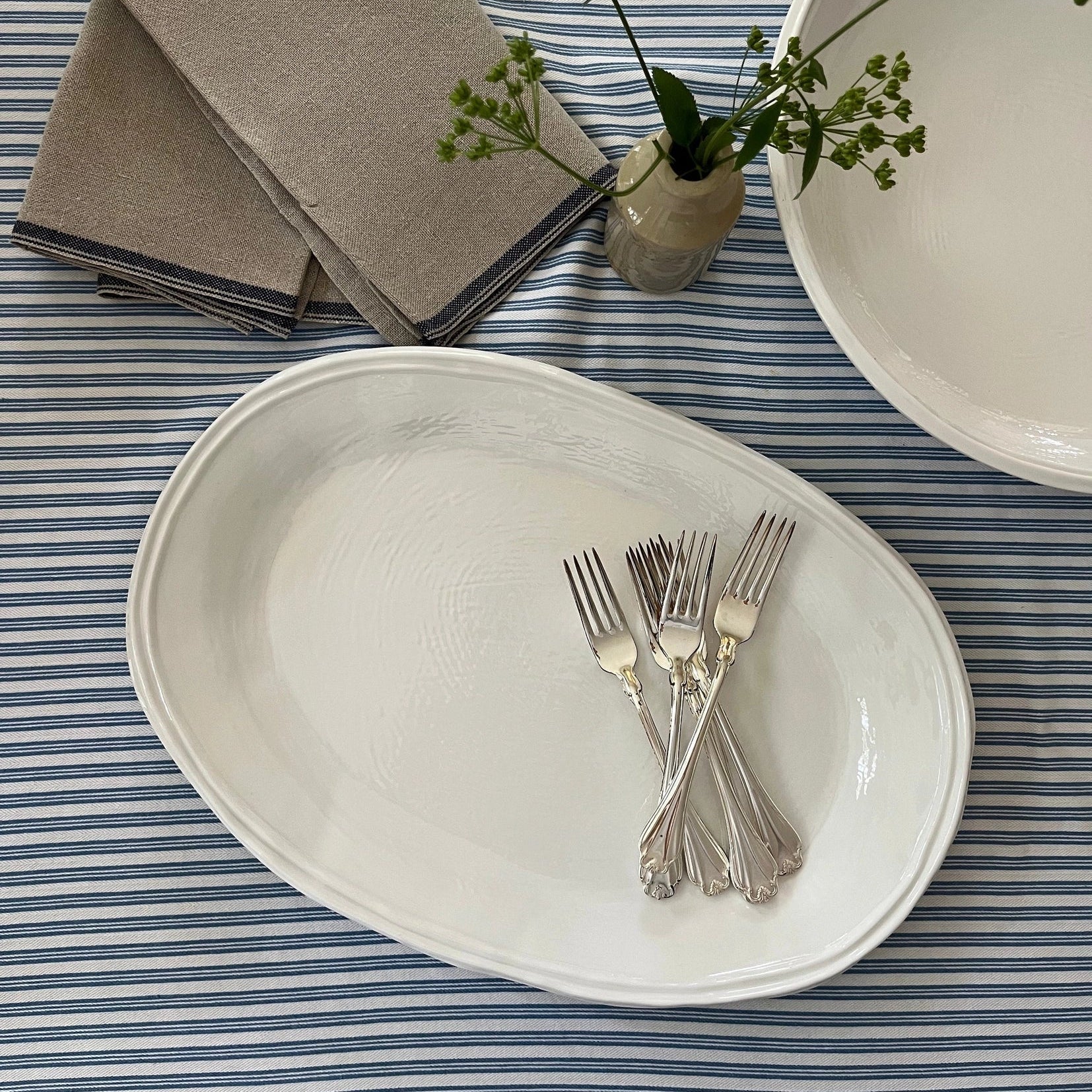 Double Line Oval Platter - Annie & Flora