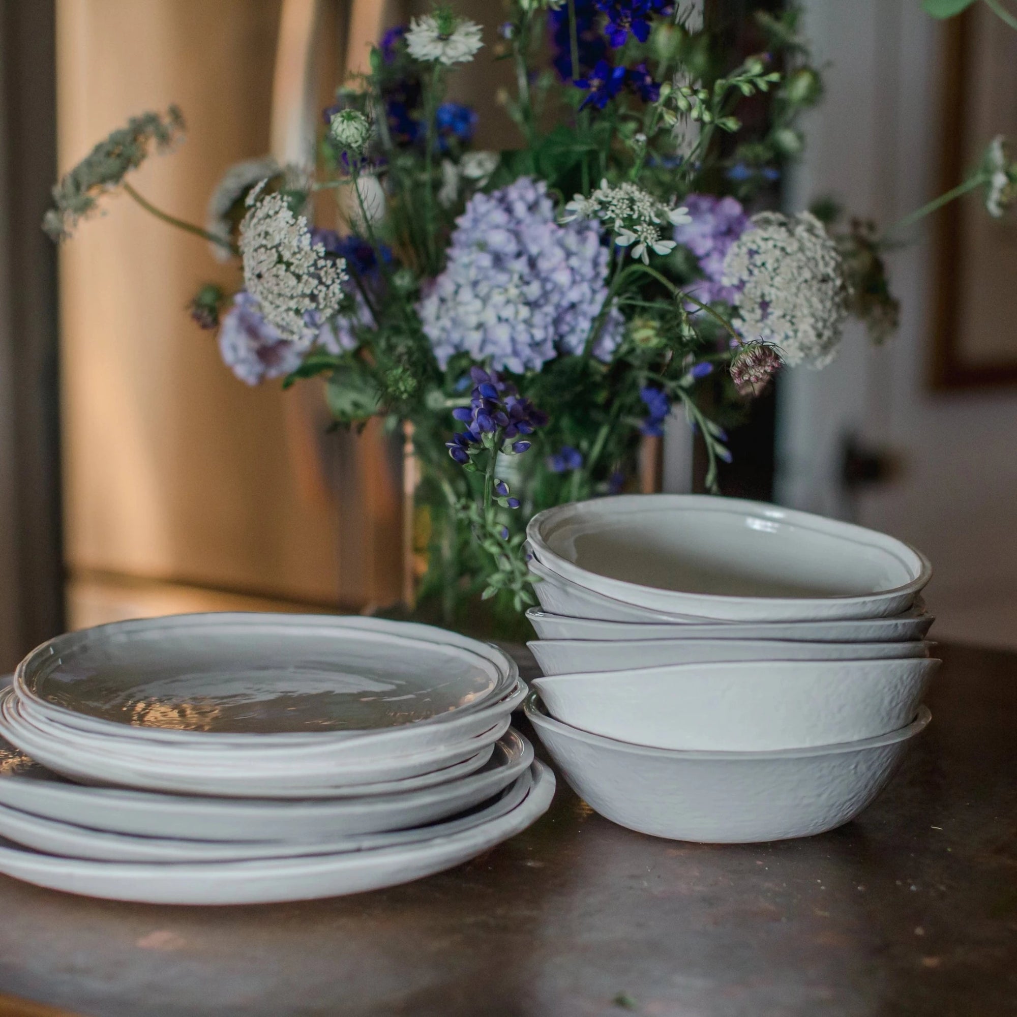 Double Line Salad Plate - Annie &amp; Flora