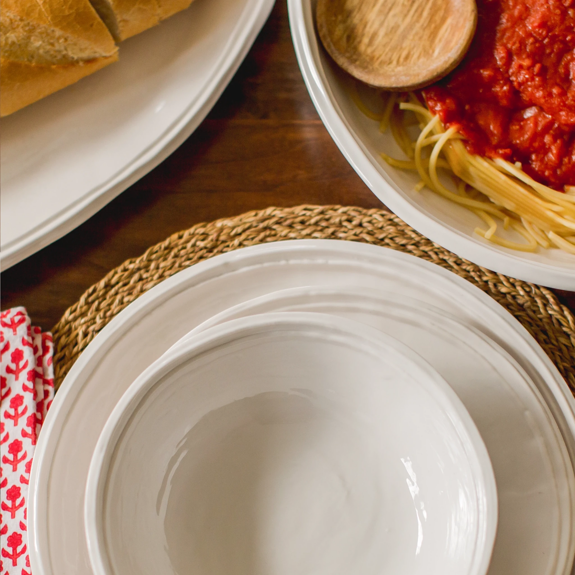 Double Line Serving Bowl - Annie & Flora