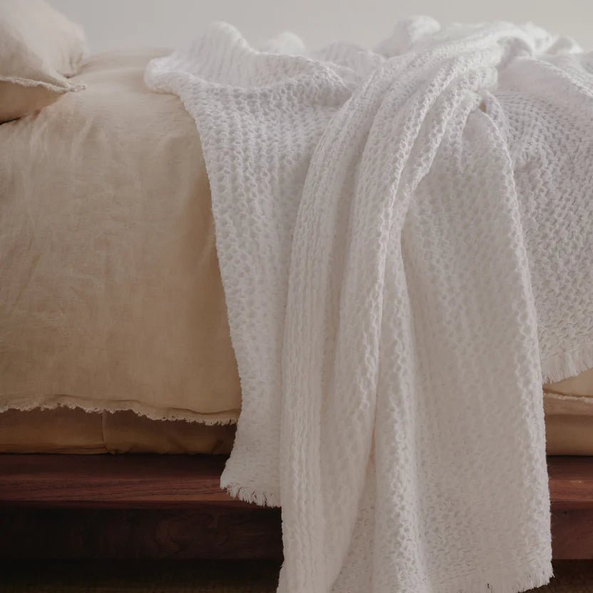 Flocca Linen Blanket in Ayrton - Annie & Flora