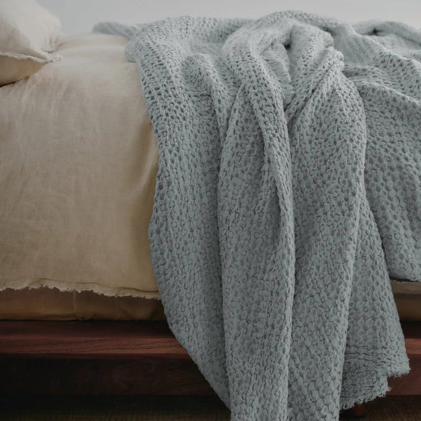 Flocca Linen Blanket in Roy - Annie &amp; Flora