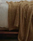 Flocca Linen Blanket in Russo - Annie & Flora