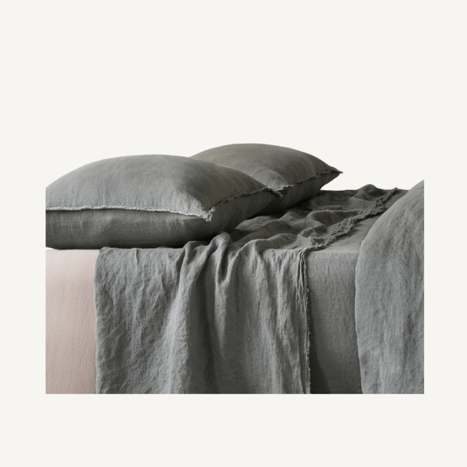 Flocca Linen Pillowcase - Annie &amp; Flora