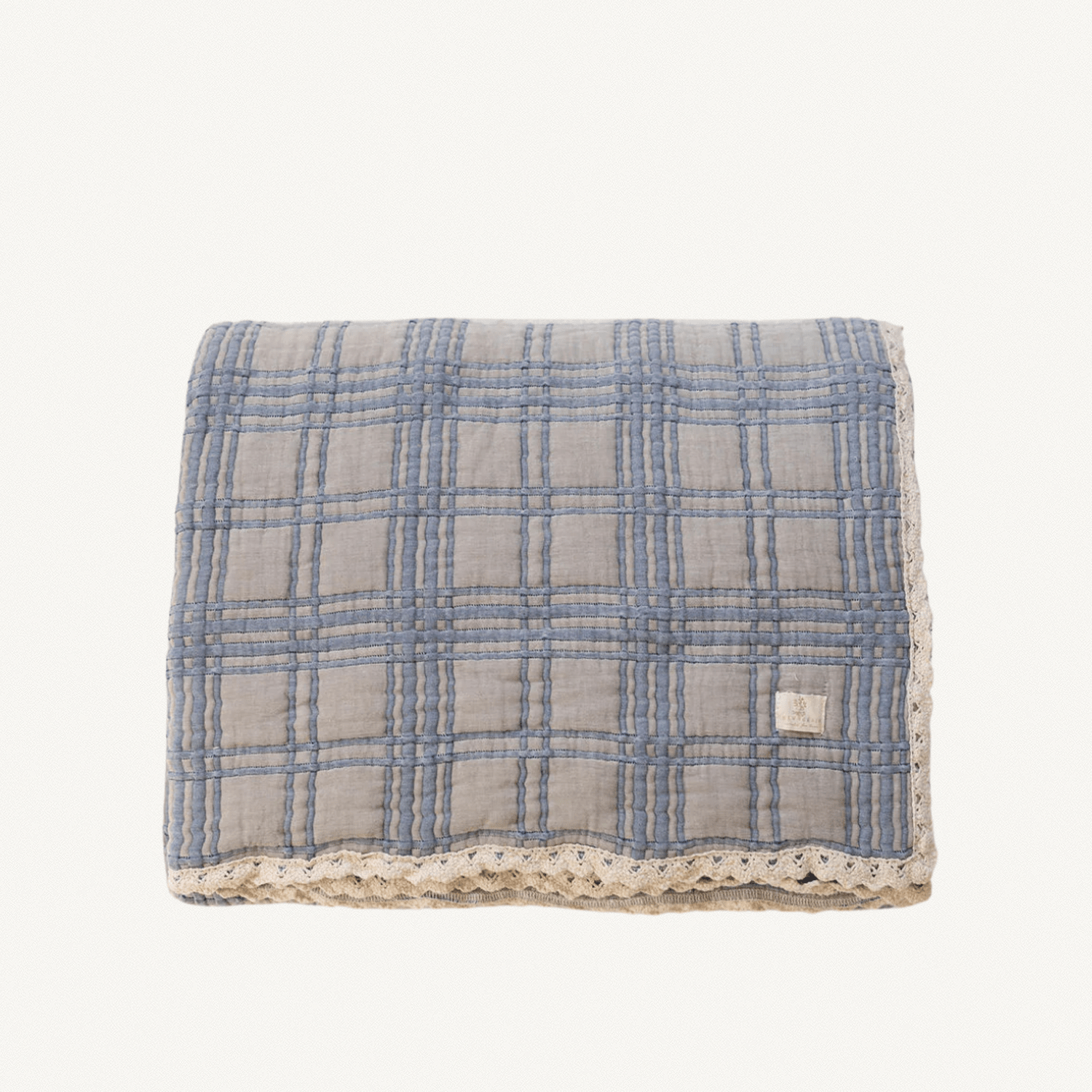 French Plaid Bluebell Quilt - Annie & Flora