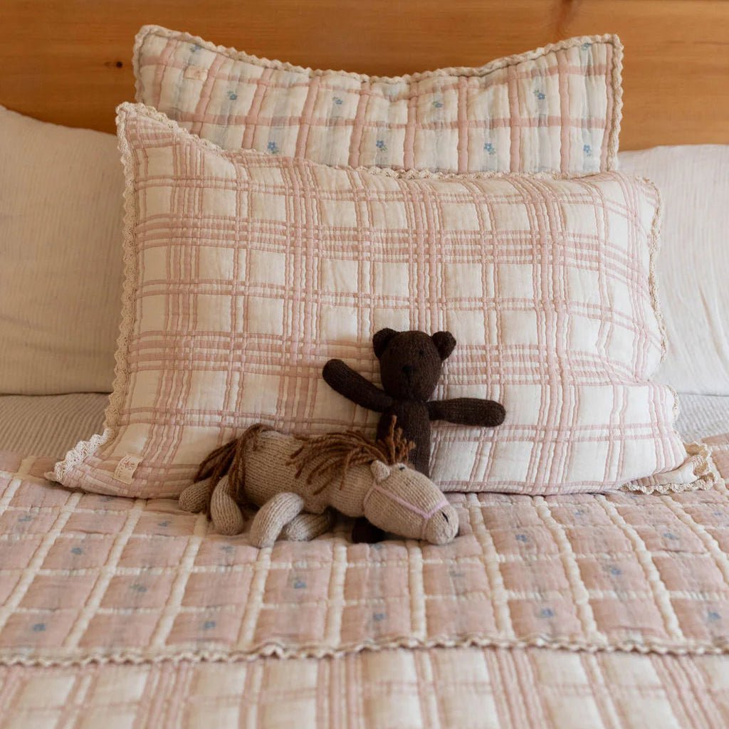 French Plaid Petal Pillowcase - Annie & Flora