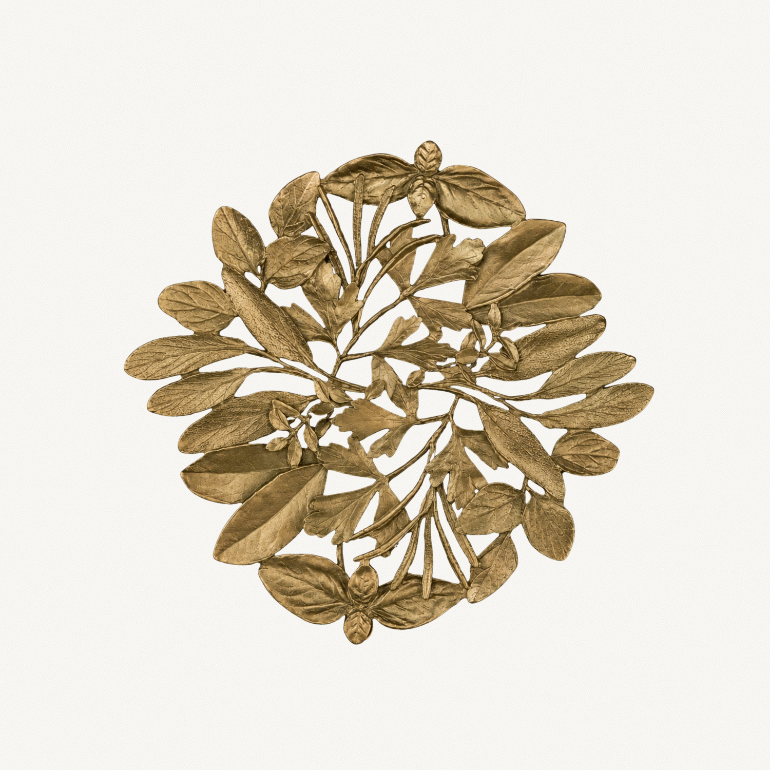 Antique Brass Herb Trivet