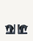 Hand Carved Stone Horse Bookends - Annie & Flora