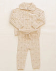 Knit Pointelle Cardigan in Sugar - Annie & Flora