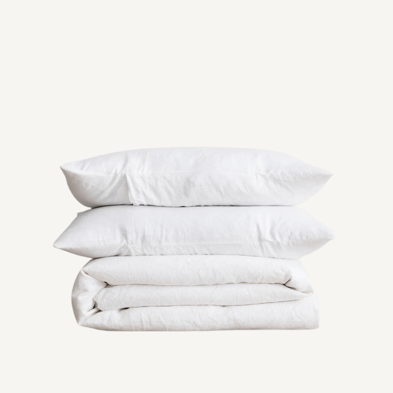 Linen Duvet Cover Set in White - Annie &amp; Flora