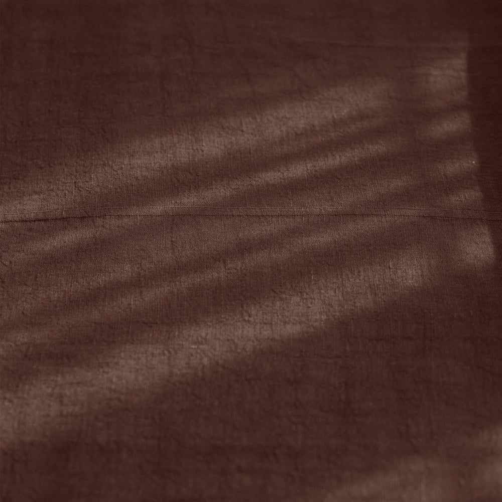 Luca Linen Bed Cover in Chocolate - Annie &amp; Flora