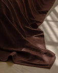 Luca Linen Bed Cover in Chocolate - Annie & Flora
