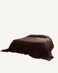 Luca Linen Bed Cover in Chocolate - Annie & Flora