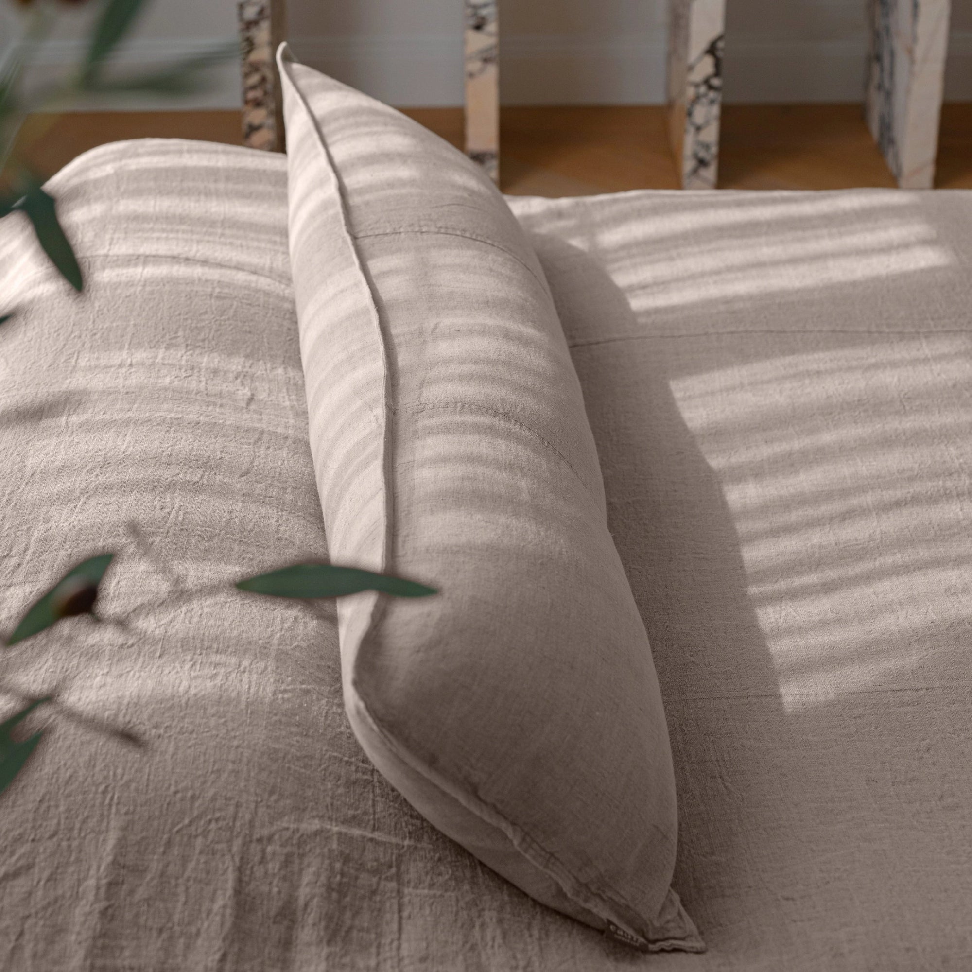Luca Linen Bed Cover in Natural - Annie &amp; Flora