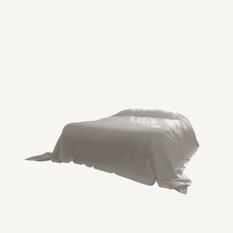 Luca Linen Bed Cover in Off White - Annie & Flora