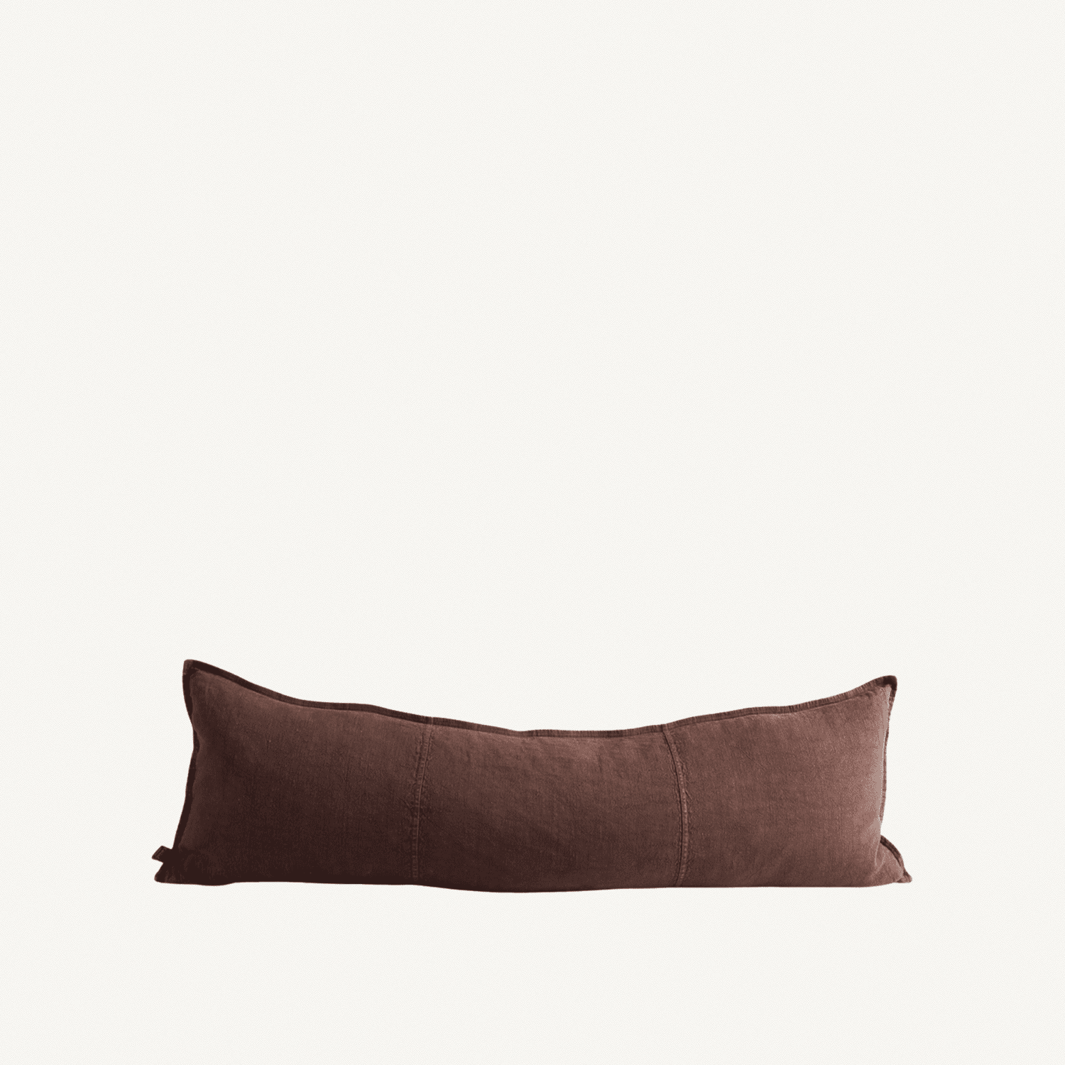 Luca Linen Lumbar Cushion in Chocolate - Annie & Flora