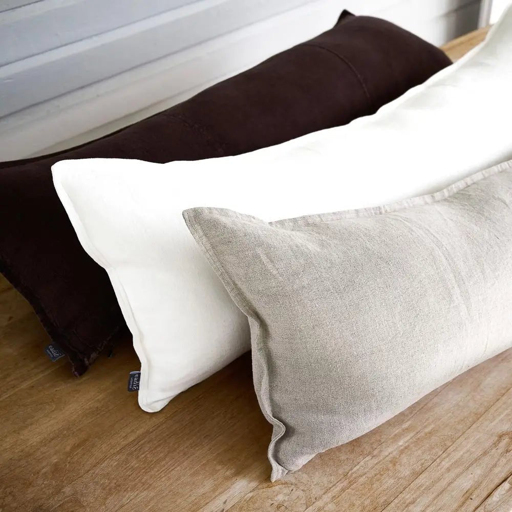 Luca Linen Lumbar Cushion in Natural - Annie & Flora