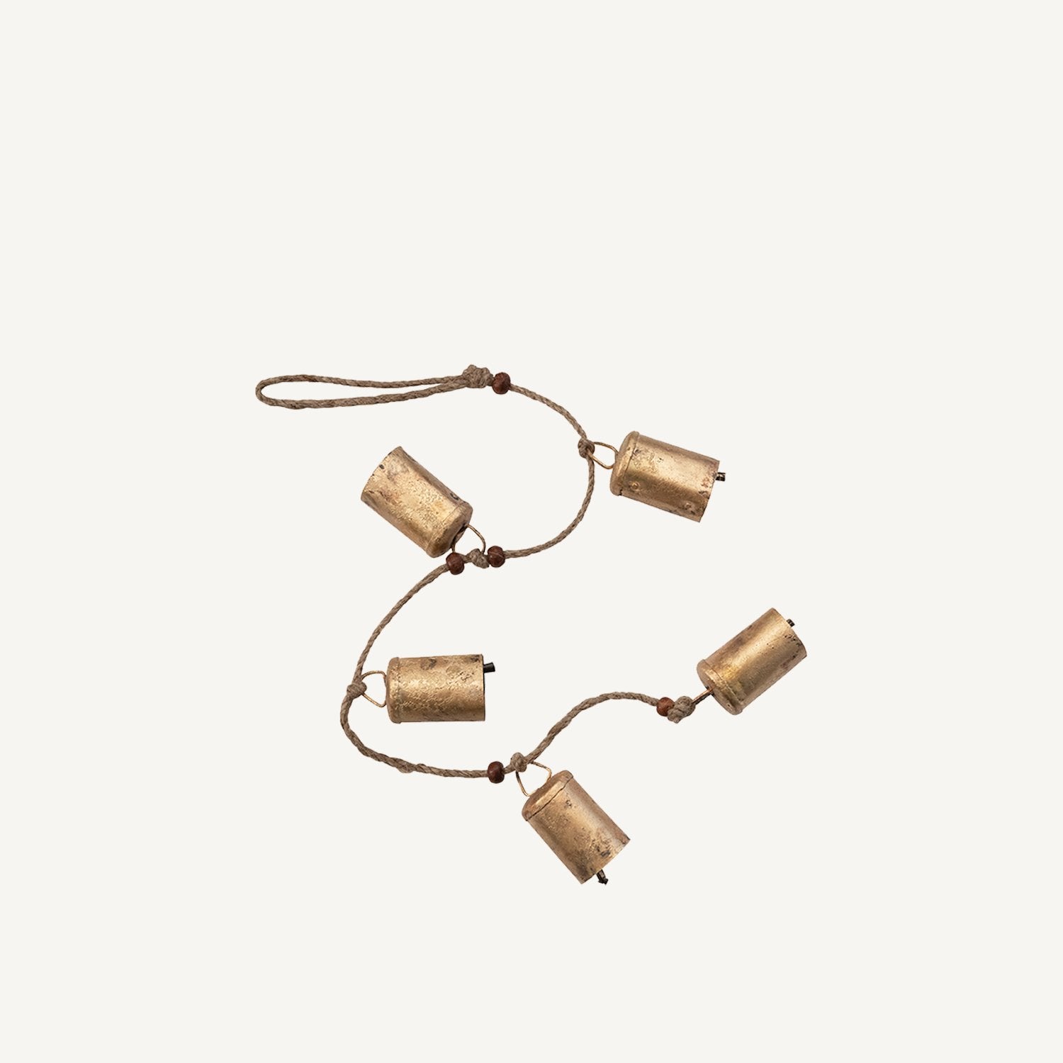 Metal Bells with Wood Beads - Annie & Flora