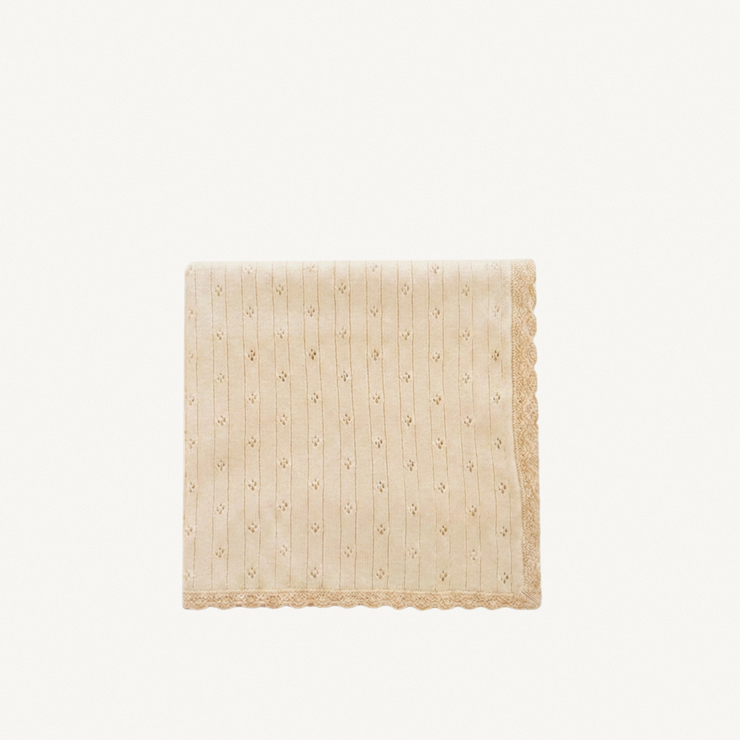 Pointelle Knit Blanket in Sugar
