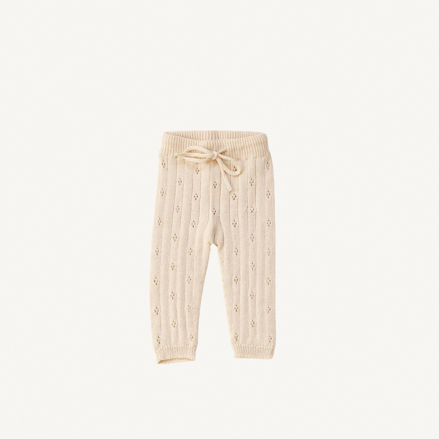 Knit Pointelle Pant in Sugar