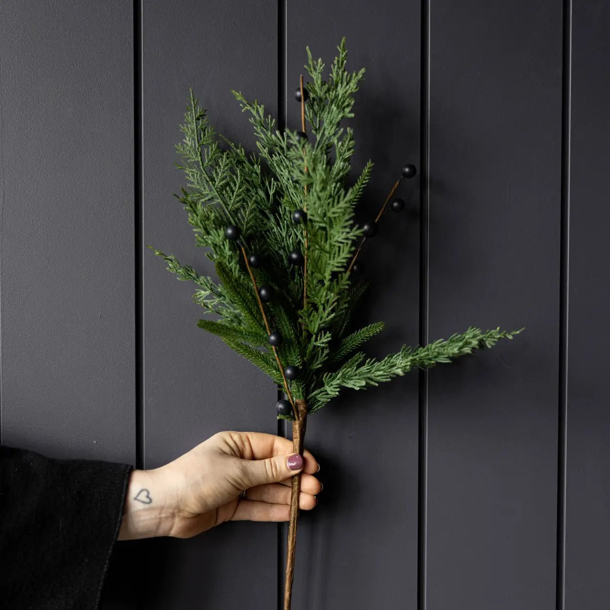 Navy Plum Berry Stem - Annie & Flora