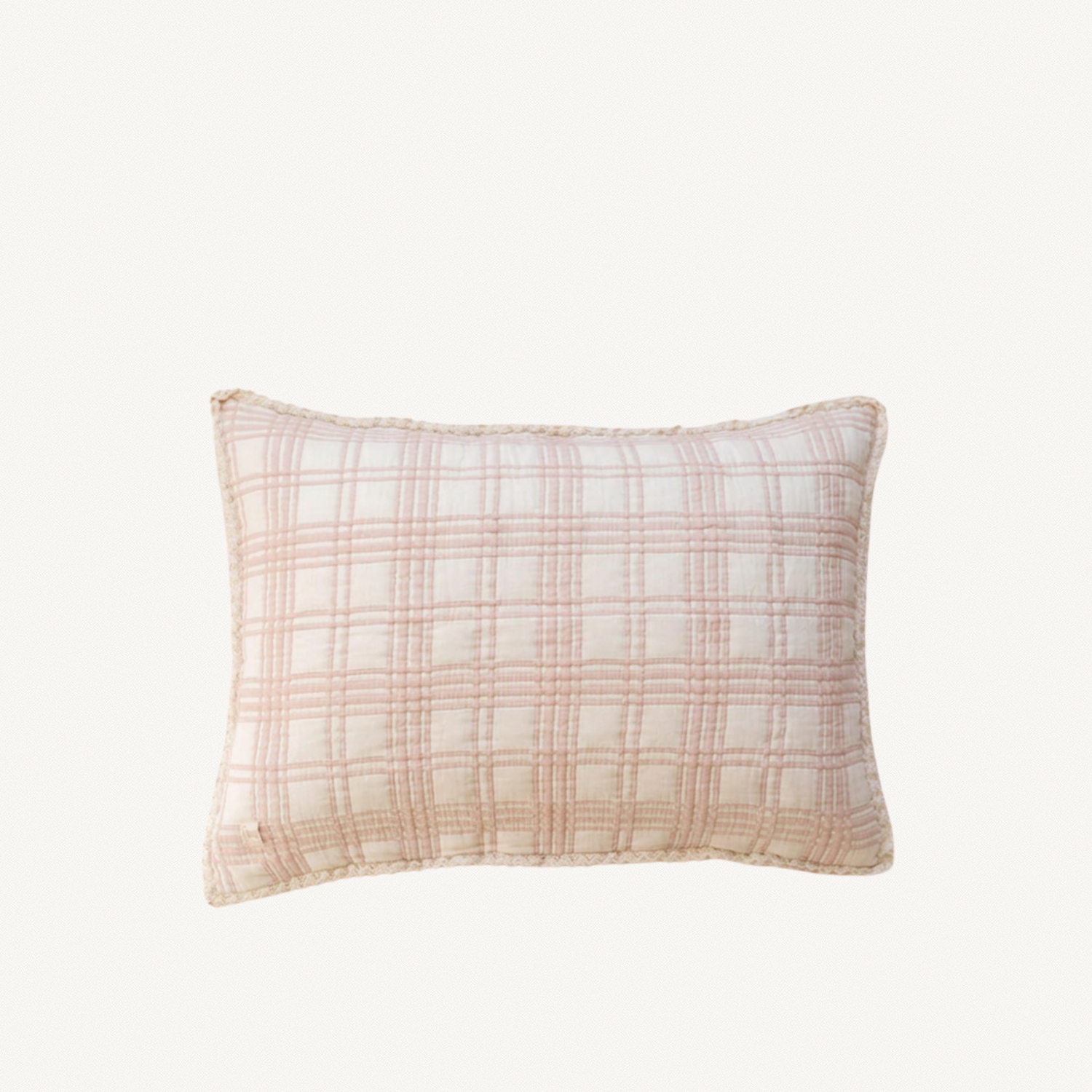 French Plaid Petal Pillowcase