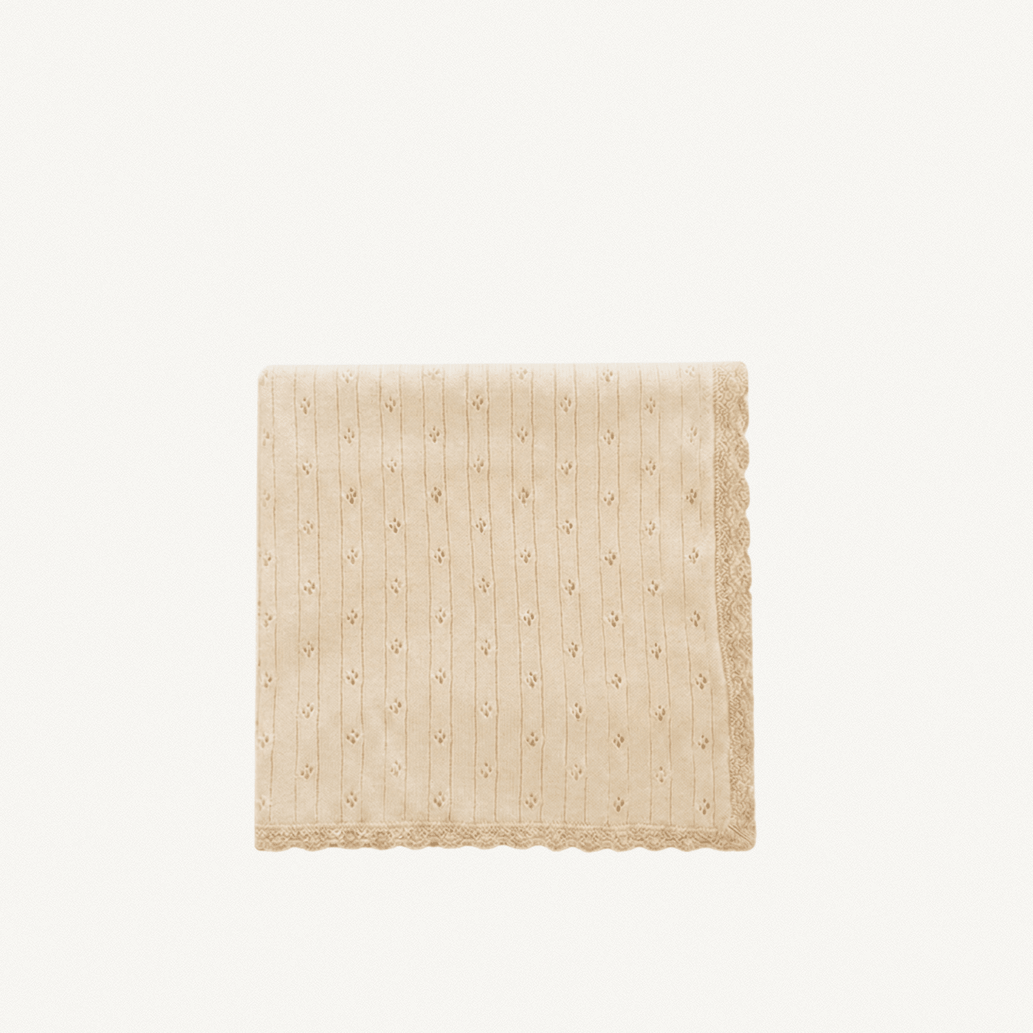 Pointelle Knit Blanket in Sugar - Annie & Flora