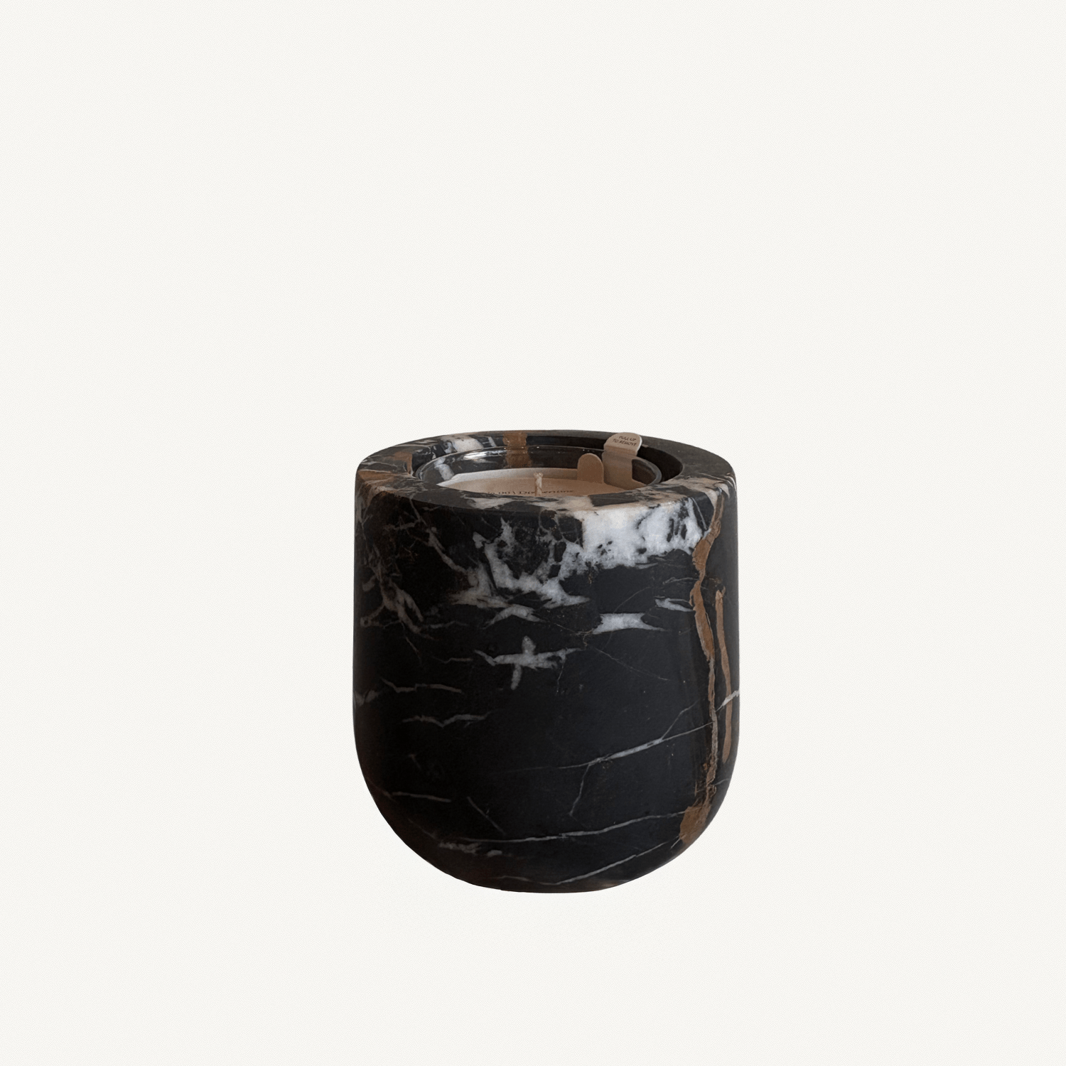 Portoro Marble Candle Vessel - Annie & Flora