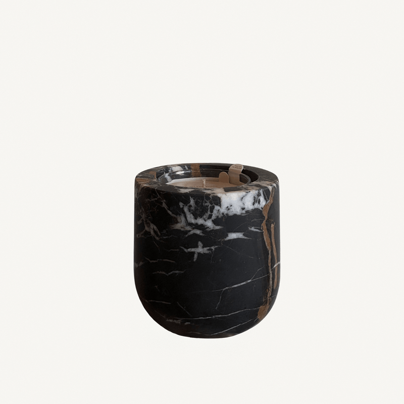Portoro Marble Candle Vessel - Annie & Flora