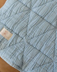 Quilted Crib Blanket in Powder - Annie & Flora