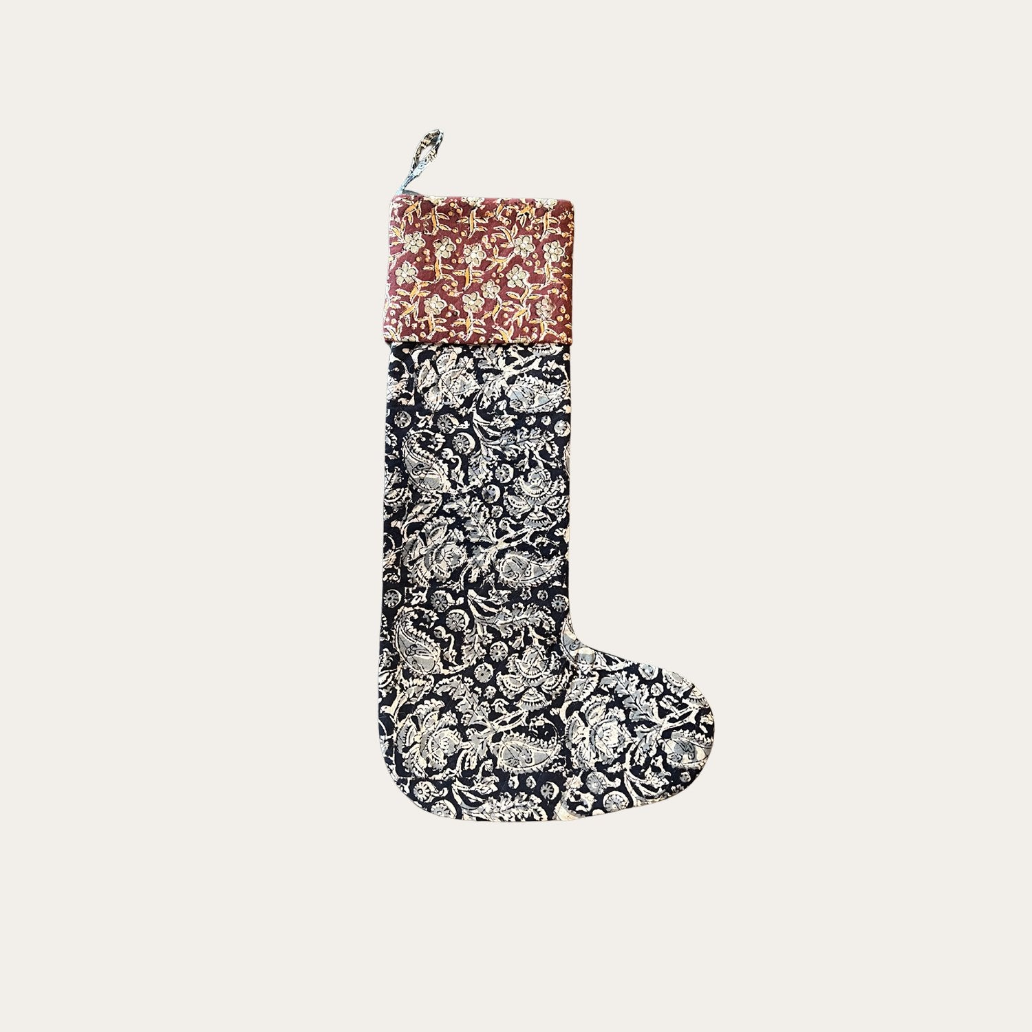 Quilted Pattern Stocking - Annie &amp; Flora