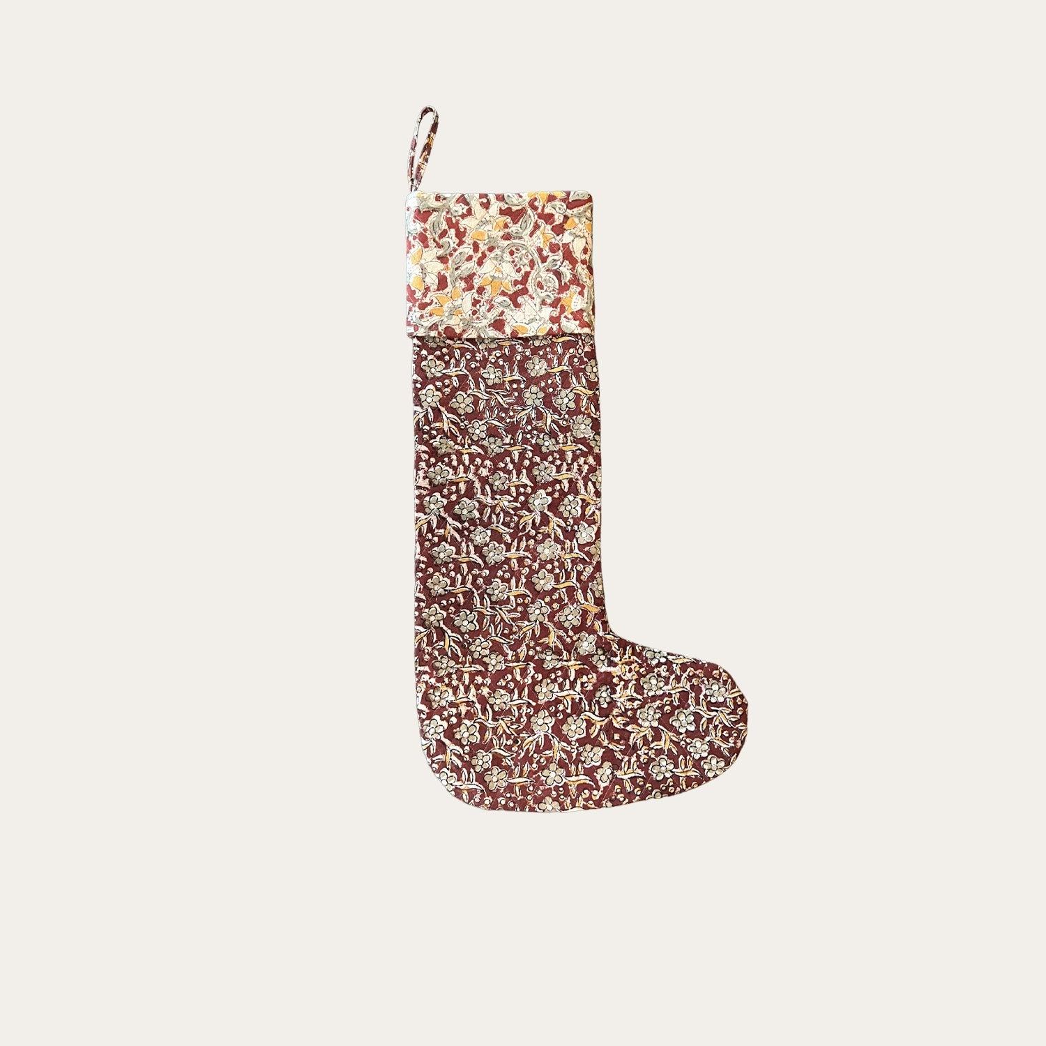 Quilted Pattern Stocking - Annie &amp; Flora