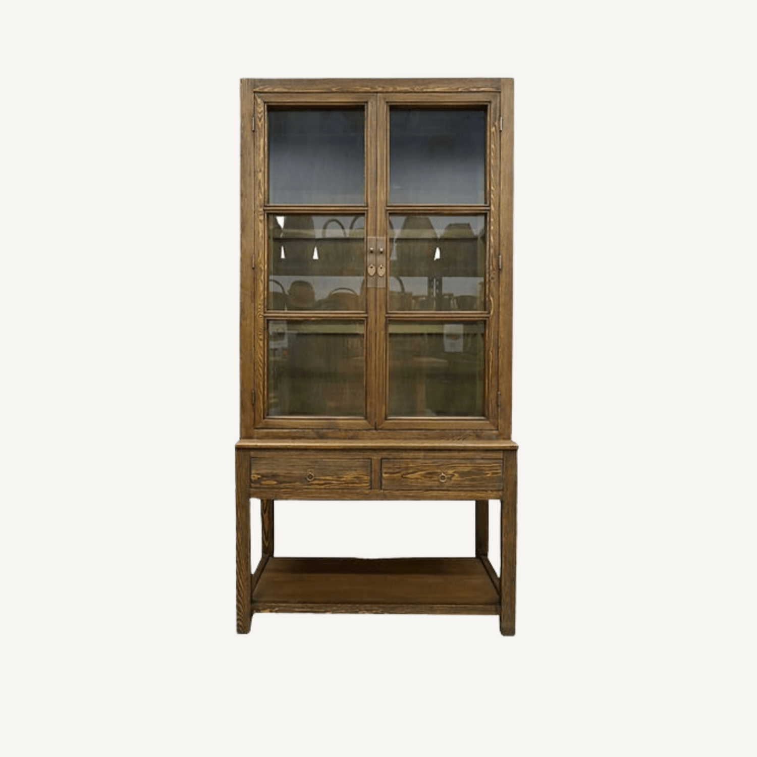 Rosemary Reclaimed Wood Glass Cabinet - Annie & Flora