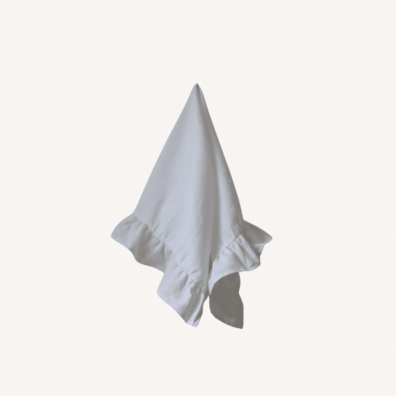 Ruffle Tea Towel in White - Annie & Flora